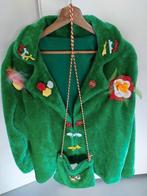 Groene Oeteldonk jas met bijpassend tasje, Kleding | Dames, Carnavalskleding en Feestkleding, Ophalen of Verzenden, Zo goed als nieuw