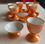 Eierdopset lusterware lusterglazuur art deco oranje, Ophalen of Verzenden
