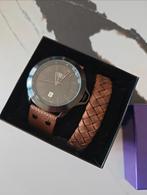 🟤 Gave set Holorge + armband | Echt leder 🟤, Ophalen of Verzenden, Nieuw, Zwart, IOS