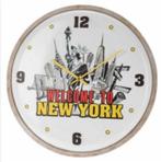 XXL Wandklok Las Vegas New York grote klok uurwerk, Huis en Inrichting, Woonaccessoires | Klokken, Nieuw, Ophalen of Verzenden