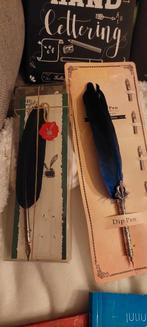 KALLIGRAFIE VEER-PENNEN+VULPEN+INKT+ PENHOUDER+PUNTEN+BOEK +, Ophalen of Verzenden, Zo goed als nieuw