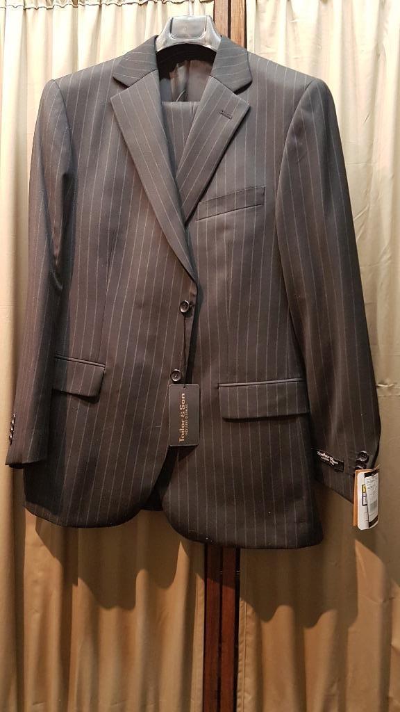 Donkerblauw heren kostuum, Kleding | Heren, Kostuums en Colberts, Nieuw, Maat 48/50 (M), Blauw, Ophalen