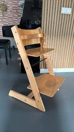 Stokke tripp trapp met beugel en leertje, Kinderen en Baby's, Kinderstoelen, Ophalen, Gebruikt, Meegroeistoel