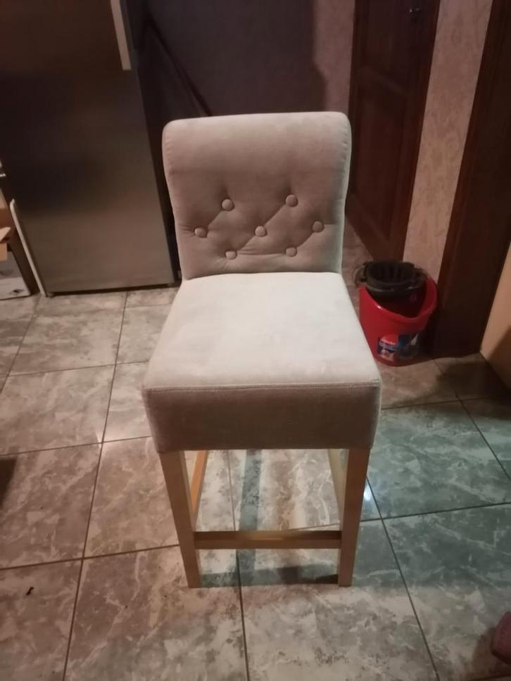 Nieuw Stoffen Stoel Barkruk Beuken, Huis en Inrichting, Stoelen, Nieuw, Eén, Hout, Stof, Grijs, Ophalen