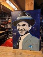 Frank Sinatra, Popart, handgeschilderd schilderij op doek, Ophalen, Nieuw, Schilderij, 75 cm of meer