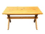 Vintage dining table pinewood 1960 minimalist eettafel, 50 tot 100 cm, 100 tot 150 cm, Gebruikt, Rechthoekig