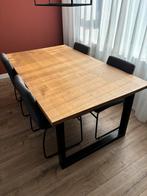 Industriele eetkamertafel 184cm x 106.5cm, 100 tot 150 cm, Zo goed als nieuw, Vijf personen of meer, Rechthoekig