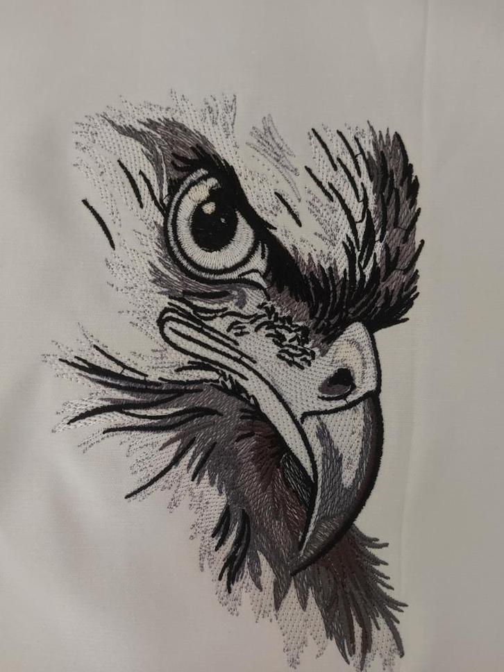 Prachtige geborduurde adelaar, een uniek kunstwerk dat de ui, Hobby en Vrije tijd, Stoffen en Lappen, Nieuw, Ophalen of Verzenden