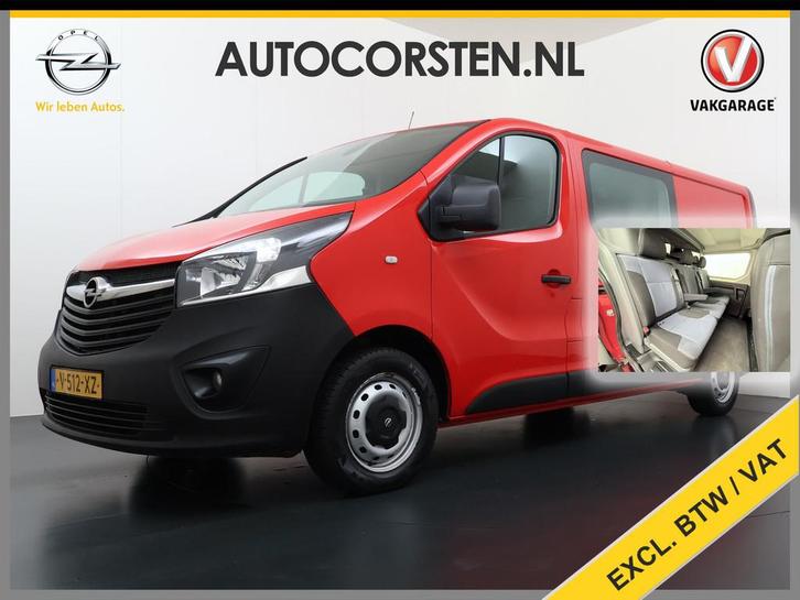 Opel Vivaro 1.6CDTI 126PK DC 5-Pers. L2H1 Dubbele Cabine Nav, Auto's, Bestelauto's, Bedrijf, Te koop, ABS, Achteruitrijcamera
