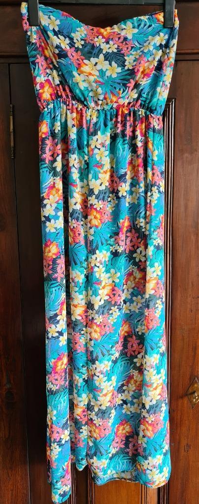 NIEUWSTAAT, Mooie fleurige strapless jurk, maat 40, Kleding | Dames, Jurken, Zo goed als nieuw, Maat 38/40 (M), Overige kleuren