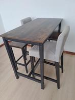 Bartafel met krukken, Huis en Inrichting, Ophalen, Gebruikt, Inclusief barstoelen