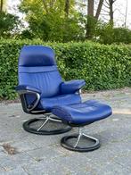 Stressless relax fauteuil met voetenbank, Ophalen of Verzenden, Zo goed als nieuw, Minder dan 75 cm, 50 tot 75 cm