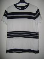 Zwart wit grijs gestreept t-shirt maat M, Kleding | Heren, T-shirts, Ophalen of Verzenden, Gedragen