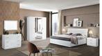 Slaapkamer Complete set Monza hoogglans wit marmer -ACTIE-, Ophalen of Verzenden, Nieuw, Tweepersoons