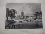 A 132/ Leeuwarden van het Verlaat gezien Staalgravure 1860, Ophalen of Verzenden