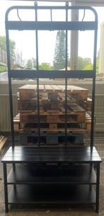 Kapstok en bank met schoenopberger, Huis en Inrichting, Woonaccessoires | Kapstokken, Gebruikt, Metaal, 150 tot 200 cm, Ophalen
