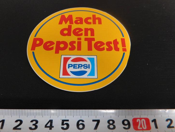 sticker frisdrank mach den pepsi test, Verzamelen, Stickers, Zo goed als nieuw, Ophalen