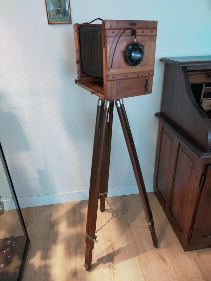 Houten balgcamera op statief, Antiek en Kunst, Antiek | Gereedschap en Instrumenten, Ophalen