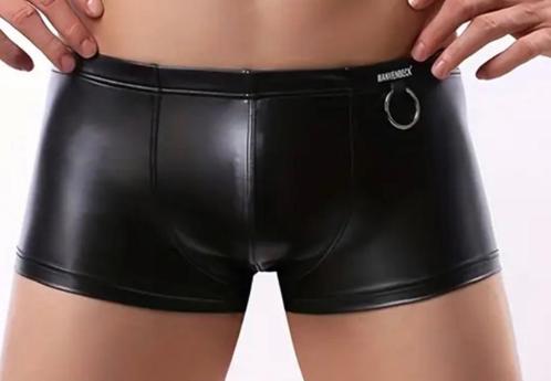 Boxer / slip lederlook maat M, nieuw gay / hetero, Kleding | Heren, Ondergoed, Boxer, Zwart, Ophalen of Verzenden