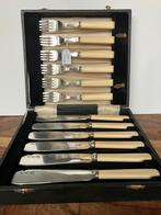 verzilverd Engels 2 x 6 bestek in doos, Antiek en Kunst, Ophalen of Verzenden