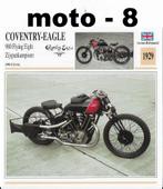 Ma1157 motorkaart coventry eagle eight ( 1929 ), Verzamelen, Ophalen of Verzenden, Zo goed als nieuw, Auto's