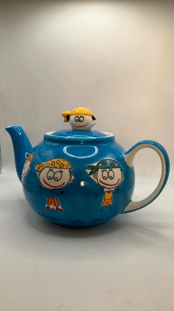 Bosman handgeschilderd klein theepotje., Huis en Inrichting, Keuken | Servies, Zo goed als nieuw, Overige typen, Overige stijlen