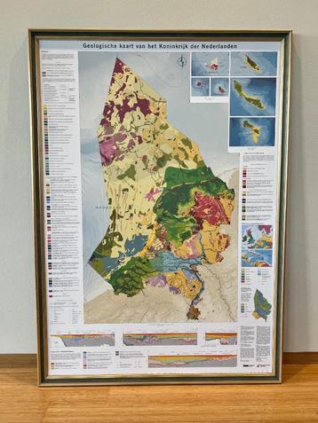 Geologische Kaart van het Koninkrijk der Nederlanden + lijst beschikbaar voor biedingen