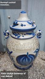 Vintage Rumtopf Inmaakpot Blauw Wit, Antiek en Kunst, Antiek | Keramiek en Aardewerk, Ophalen of Verzenden