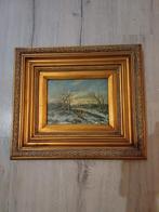 Winterlandschap olieverf op doek S.Angus, Antiek en Kunst, Ophalen of Verzenden