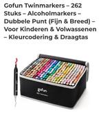 Gofun Twinmarkers - 262 stuks - Alcoholmarkers, Ophalen, Nieuw, Potlood of Stift