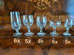 Vintage Glasservies bohemian kristal geslepen/geëtst, Ophalen of Verzenden