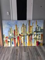 Partij van 8 grote abstracte schilderijen - mag ook los, Ophalen