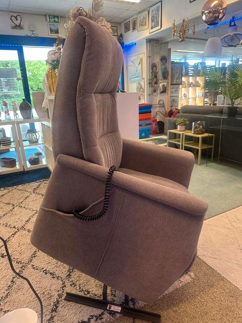 Sta op stoel grijs/bruin zeer mooi, Huis en Inrichting, Fauteuils, Zo goed als nieuw, Ophalen of Verzenden