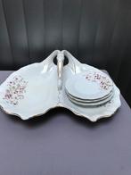 Schaal met 3 kleine schoteltjes. Mosa decor 244., Antiek en Kunst, Ophalen