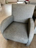 T.e.a.b 6 Grijze stoffen eetkamer stoelen (62 cm breed), Huis en Inrichting, Stoelen, Ophalen, Gebruikt, Grijs, Stof