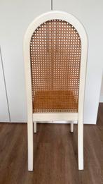 Witte eetkamerstoel met webbing, Huis en Inrichting, Stoelen, Ophalen, Wit, Zo goed als nieuw, Vier