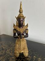 Bronzen, bruin gepatineerde Thaise Thepanom, Verzenden, Zo goed als nieuw