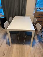 IKEA Eettafel met 4 Stoelen, Huis en Inrichting, Complete eetkamers, Ophalen, Gebruikt, 4 tot 6 stoelen