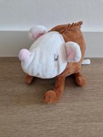 Knuffeldoekje Les Deglingos konijn beige bruin blauw K8385, Ophalen of Verzenden, Zo goed als nieuw, Konijn