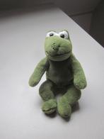 Groen zacht pluche kikker knuffel wit omrande zwarte oogjes, Kinderen en Baby's, Speelgoed | Knuffels en Pluche, Ophalen of Verzenden