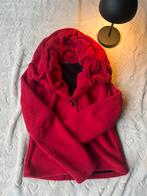 Rode Fleece Trui - Boris Industries (S-M), Kleding | Dames, Truien en Vesten, Ophalen of Verzenden, Zo goed als nieuw, Maat 38/40 (M)