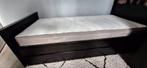 Ikea Eenpersoonsbed met Matras en Lades, Huis en Inrichting, Gebruikt, Eenpersoons, Zwart, Ophalen of Verzenden
