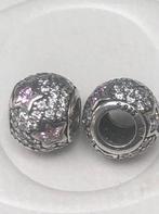 Pandora bedels bol met roze sterretjes ZGAN €20 ps, Ophalen, Zo goed als nieuw, Zilver, Pandora