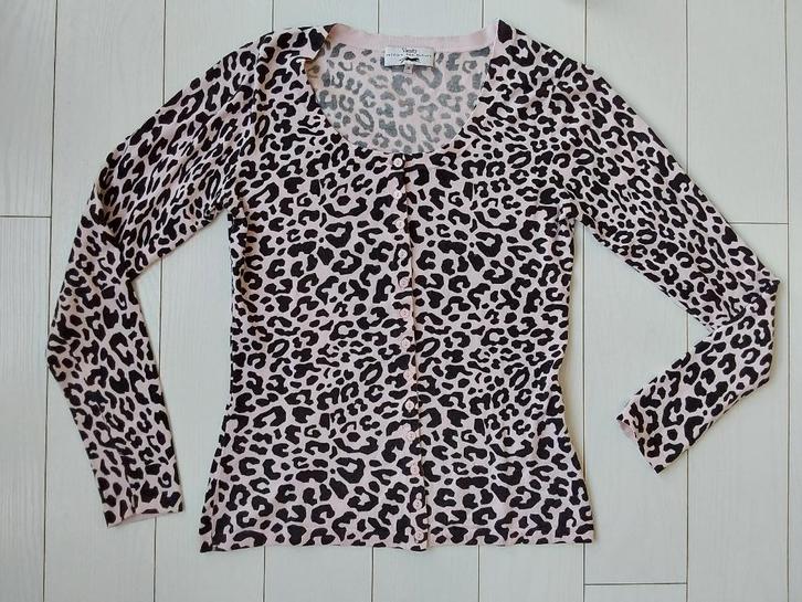 Vanity vest maat S 36 roze zwart panterprint, Kleding | Dames, Truien en Vesten, Gedragen, Maat 36 (S), Roze, Ophalen of Verzenden