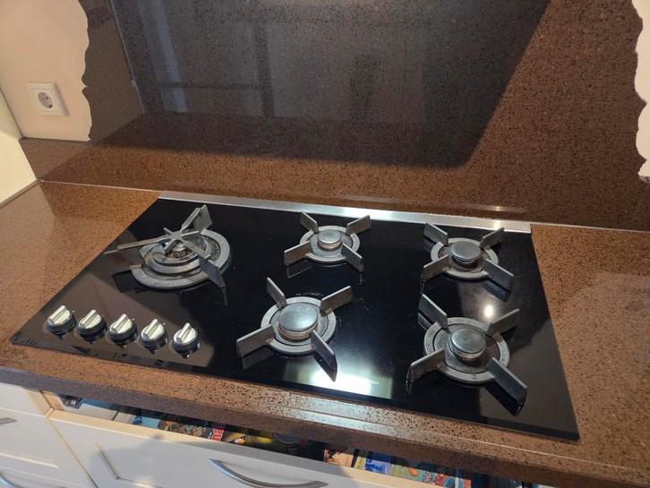 Atag Gaskookplaat - 5 pits, Witgoed en Apparatuur, Fornuizen, Gebruikt, Inbouw, Gas, 5 kookzones of meer, Minder dan 85 cm, 60 cm of meer