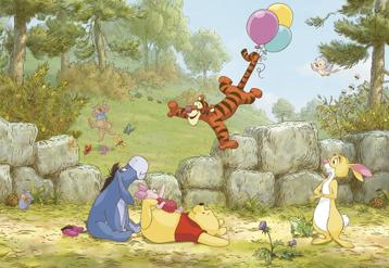 Winnie the Pooh behang Ballooning | 368x254 | Muurdeco4kids beschikbaar voor biedingen