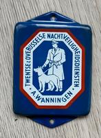 Emaille reclamebord, deurpostje Twentse Nachtveiligheid, Antiek en Kunst, Ophalen of Verzenden