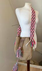 Tas bruin handtas / blouse wit zwart blauw rood pauw, Sieraden, Tassen en Uiterlijk, Tassen | Damestassen, Ophalen of Verzenden