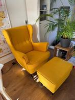 Gele fauteuil nieuw en ongebruikt (Ikea STRANDMON), Ophalen, Hout, Nieuw, 75 tot 100 cm