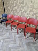 5X Amy Chair By Valerio Sommella, Huis en Inrichting, Stoelen, Ophalen of Verzenden, Zo goed als nieuw, Rood, Vijf, Zes of meer stoelen
